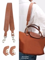 Sac Longxiang en PU, modèle LX 02, petite taille, bandoulière, couleur cognac, réglable sans perçage, large, accessoires sous le bras