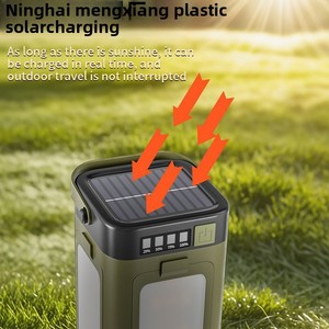 Lanterne de camping solaire à LED, lampe torche rechargeable, double source de lumière USB, portable, pliable, en aluminium, pour l'extérieur - Product Image 6