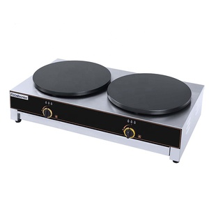 Certification CE 8KW/Heure <span class=keywords><strong>Double</strong></span> <span class=keywords><strong>Gaz</strong></span> Crêpière Et Plaque Chauffante, 2 Plaques Crêpière à <span class=keywords><strong>Gaz</strong></span> - Product Image 1
