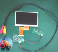 Écran LCD Taidacent 2,4/3/4,3/5/7 pouces avec carte de commande NTSC/PAL, moniteur d'affichage LCD pour réparation de téléviseurs, jeux, caméras, voitures