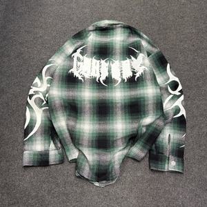 Camisa de Vestir de Manga Larga Extra Grande para Hombre, de Algodón 100% de Alta Calidad, Ecológica, con Letras Vintage, Impresión de Logotipo Personalizado con Serigrafía - Product Image 3