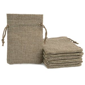7x9cm 8x10cm 9x12cm Jute Sack Gunny Pouch Jute Drawstring Bag Hemp Sack - Product Image 4