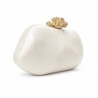 Bolsos de Mano de Acrílico y Poliéster de Color Sólido al por Mayor de Fábrica, Bolsos de Lujo con Cadena y Cierre, Bolsos de Moda para Fiestas, Bolsos de Moda para Bodas