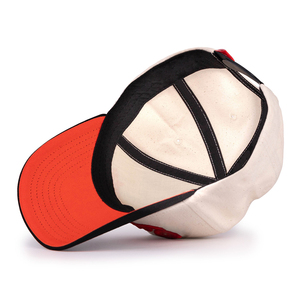 หมวกเบสบอลสองสีสำหรับผู้ชายหมวกเบสบอลขอบโค้งแบบพรีเมี่ยม5แผงทำจากผ้าฝ้ายสั่งปักโลโก้ได้3D - Product Image 3