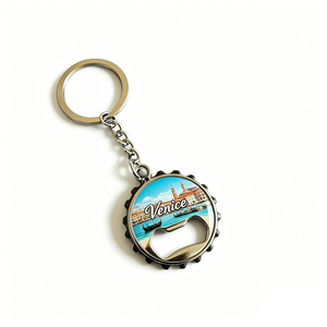 Vente en gros d'ouvre-bouteilles de style personnalisé pour plusieurs pays, Aruba, Bahamas, Phuket, <span class=keywords><strong>Venise</strong></span>, <span class=keywords><strong>île</strong></span>s Cayman, forme ronde, porte-clés - Product Image 4