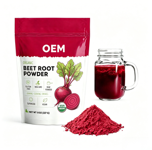 Polvo de Remolacha Orgánica OEM ODM, Crudo, Orgánico Certificado por el USDA, Sin GMO, Sin Gluten, GMP, Halal, 227g - Product Image 5