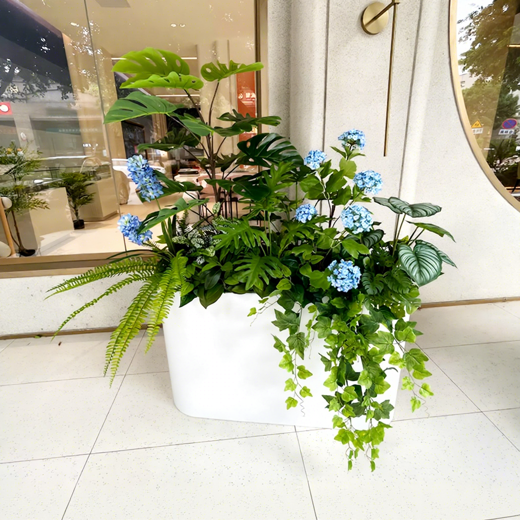 1#Tartaruga verde con ortensia blu sul dorso