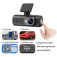 Cámara para Auto V22 4K con Grabación Delantera/Trasera Dual, Funciones de Estacionamiento, Rastreador GPS para Teléfono Móvil, Grabadora de Viajes