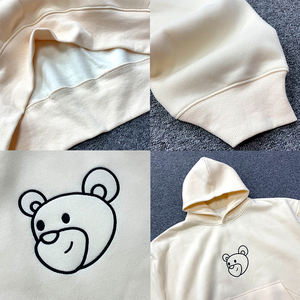 Oversized dikke hoodie met custom print, cropped hoodie van katoen met verborgen zakken - Product Image 3