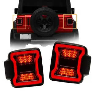 2024 4x4 Pickup Autozubehör Blinker Licht Modifizierte Tunnel LED Rücklichter Für Jeep Wrangler Rücklichter