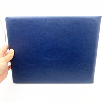 Porte-certificat en cuir PU de qualité supérieure, bleu marine, format A4, avec impression personnalisée, dossier pour diplôme, couverture de document de remise de diplôme pour l'école ou l'université