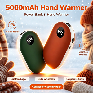 Calentador de Manos Personalizable al por Mayor con Batería Externa de 5000mAh, Regalo Cálido de Navidad para Mujeres en Invierno y Carga de Teléfonos - Product Image 2