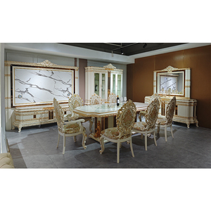 Ensemble <span class=keywords><strong>de</strong></span> table à <span class=keywords><strong>manger</strong></span> en bois <span class=keywords><strong>de</strong></span> style royal européen, <span class=keywords><strong>8</strong></span> chaises, meubles <span class=keywords><strong>de</strong></span> maison, <span class=keywords><strong>salle</strong></span> à <span class=keywords><strong>manger</strong></span>, grande table à <span class=keywords><strong>manger</strong></span> classique en bois - Product Image 6
