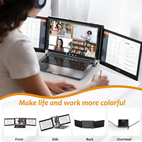 Moniteur portable 13.3 "Rotation à 360 ° pour ordinateur portable anti-éblouissement alimenté par USB Extension à double écran Compatible Mac Book/Dell XPS/ThinkPad