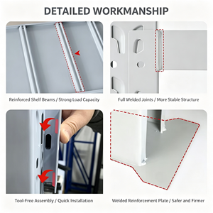Étagère à roulettes pliable en acier au carbone à 5 niveaux, gain de place, portable, robuste, de qualité supérieure, pour usage industriel - Product Image 2