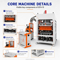 Machine à fabriquer des briques QT4-15S, machine automatique de fabrication de blocs de béton pour pavés creux et briques