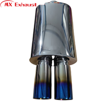 Knalpot Mobil Performa Tinggi Stainless Steel 63mm 2.5'' Ujung Knalpot Ganda