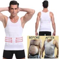 Ropa interior moldeadora térmica para hombre, ropa interior moldeadora de cuerpo de punto con cualquier corte, Tops moldeadores de compresión Abdominal de pecho de plástico, Top adelgazante