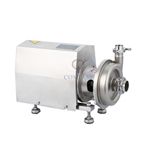 Pompe centrifuge sanitaire en acier inoxydable à impeller ouvert, connexion par soudure à collier, pour transfert de liquides, traitement de l'eau potable et du lait