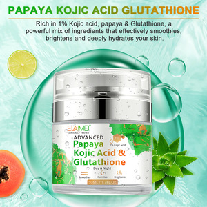 Vegano 50ml di acido Kojic Papaya crema viso <span class=keywords><strong>Ceramide</strong></span> infusa schiarente idratante idratante idratante lozione sbiancante per la pelle - Product Image 6