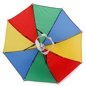 Chapeau <span class=keywords><strong>parapluie</strong></span> arc-en-ciel <span class=keywords><strong>avec</strong></span> logo personnalisé et <span class=keywords><strong>sangle</strong></span> de tête réglable pour les fans de sport, les festivals, les événements promotionnels - Product Image 4