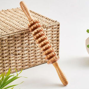 El palo de masaje de madera natural de 16 rodillos de alta calidad relaja los músculos para aliviar la fatiga, masajeador de cuerpo entero disponible - Product Image 6
