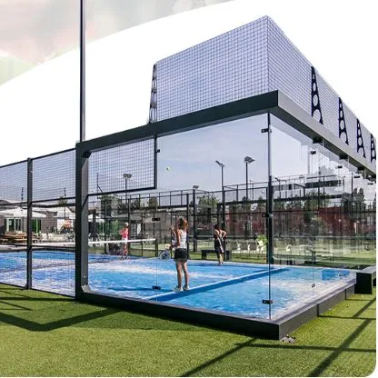 Fabrika tüm rekabetçi fiyat padel tenis mahkemesi açık tam panoramik padel mahkemesi