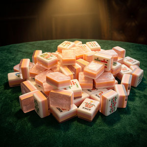 Luxury 4 Players Custom 4-Layer Pearl Pink Acrylic Eco-Friendly American Mahjong Tiles Western Hand Rub <b>Folding</b> Metal Mahjong - Product Image 1