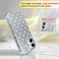 Coque de téléphone magnétique à pois pour iPhone 15 16 17 18 Pro Max, style coréen, compatible avec la charge sans fil, protection antichoc
