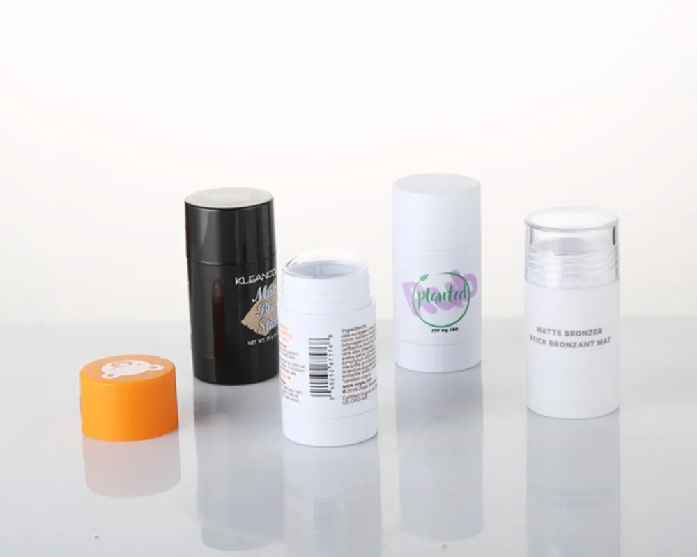 Yuvarlak ambalaj plastik deodorant stick konteyneri rulo sprey