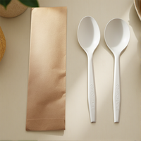 Couverts jetables Greenday résistants à la chaleur, écologiques et compostables en PLA, série Premium, cuillère, couteau, fourchette en CPLA pour pique-nique et fête