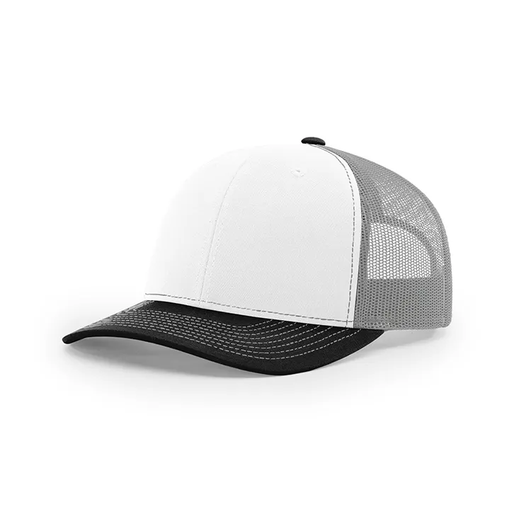 Customized Sports Mesh Baseball Cap Slightly Curved Brim Kid Adult Richardson 112 6 Panel Trucker Cap Mesh Hats With Custom Logo