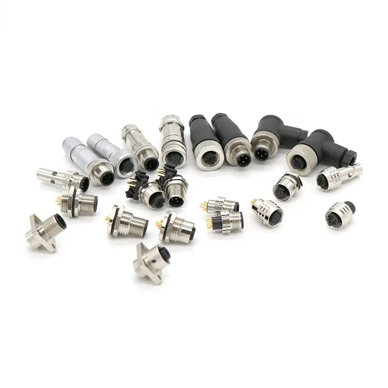 Hot sale p68 Industrial M5 M8 M9 M16 M23 7/8 3 4 5 6 7 8 9 10 12 13 14 16 Pin 3Pin Cable Wire Circular Waterproof M12 Connector