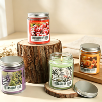 Bougies d'aromathérapie en verre, ornements parfumés pour la maison en cire de soja, souvenirs de vacances