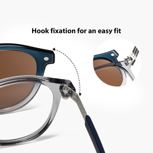 S33103 Unisex de alta calidad plegable para gafas de sol <span class=keywords><strong>Polaroid</strong></span> con monturas verde marrón azul lentes polarizadas con clip magnético - Product Image 3