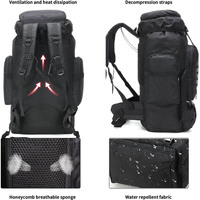 Imperméable à l'eau Mode Tactique Molle 70L Voyage Sac À Dos Trekking Chasse Escalade Camping Équipement Sac À Dos Randonnée Sac À Dos