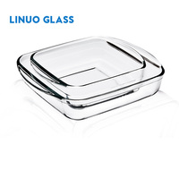 FDA LFGB Casseroles en verre borosilicaté de norme alimentaire Plaque de cuisson en verre Cuisine Congélateur Sûr OEM Plat de cuisson en verre