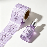 Étiquette personnalisée TEDDY pour parfum à la rose, autocollante en vinyle écologique, résistante à l'huile, impression de logo doré, pour cosmétiques et parfums