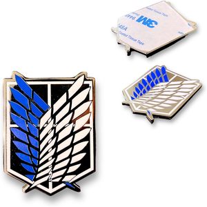 สติกเกอร์ตกแต่งโลหะลายอนิเมะ Hanwell รุ่น Wings Freedom Emblem ขนาด 2x1.5x0.1 นิ้ว สำหรับติดรถยนต์ แล็ปท็อป โทรศัพท์มือถือ สีเงิน ใช้ครั้งเดียว - Product Image 1