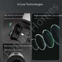 Jumelles télémètre laser en alliage d'aluminium, télescope optique HD pour la chasse, le golf, les mesures extérieures et les outils de topographie