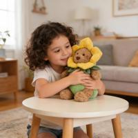 Peluches JC : Ours Bartholomew en tenue de narcisse – Adorables jouets en peluche, parfaites pour un cadeau