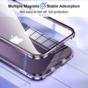 Funda Magnética de Vidrio Templado de <span class=keywords><strong>Doble</strong></span> Cara con Protección de 360 Grados y Cierre de Hebilla para iPhone 13 14 Pro Max - Product Image 6