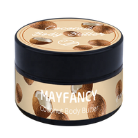MAYFANCY Crème hydratante végétalienne à l'acide hyaluronique pour peaux sèches, éclaircissante, nourrissante, raffinée, beurre corporel fouetté au karité bio pour
