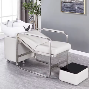 Chaise de lavage de cheveux avec bac à shampoing et fonction massage pour salon de coiffure - Product Image 5