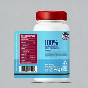 Étiquettes personnalisées <span class=keywords><strong>en</strong></span> PP <span class=keywords><strong>blanc</strong></span> imperméables pour produits de santé, autocollants adhésifs personnalisés pour bouteilles de compléments alimentaires <span class=keywords><strong>en</strong></span> rouleaux - Product Image 1