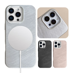 Étui de téléphone en cuir PU de luxe à motif soyeux pour iPhone 13 14 15 16 <span class=keywords><strong>Pro</strong></span> Max, coque magnétique pour téléphone portable pour iPhone - Product Image 1