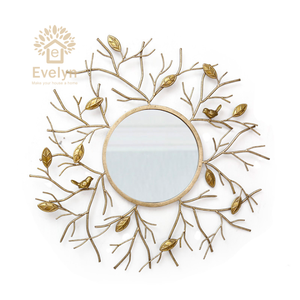 Metal Flower Wall Art <strong>Mirror</strong> Decoracion Para Pared Intrieur <strong>Maison</strong> Large Hanging <strong>Mirror</strong> - Product Image 1