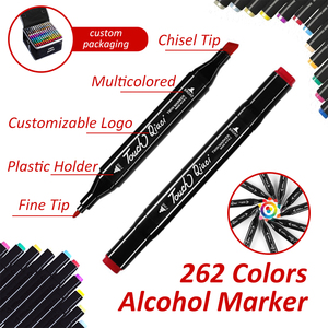 Marcadores de Alcohol con <span class=keywords><strong>Punta</strong></span> de Pincel y <span class=keywords><strong>Punta</strong></span> <span class=keywords><strong>Fina</strong></span>, Marcadores de Colores Artísticos, 168 Colores, Rotulador Permanente No Tóxico, Rotulador para Dibujar y Esbozar - Product Image 4