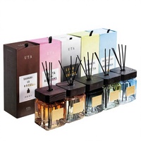 Diffuseur de parfum à bâtonnets en rotin UTA Fleur de cerisier 500ML grande capacité pour salons, parfum longue durée sans flamme