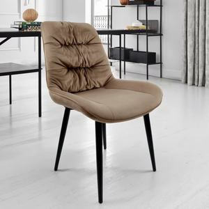 Hiện Đại Bọc Nhung Tufted Nhà Bếp Bên Ghế Thoải Mái Trở Lại Khung Sắt Giữa Thế Kỷ Không Tay Ghế Cho Phòng Ăn - Product Image 1